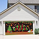 Christmas Grinchmas Outdoor Garage Door Banner Cover Holiday Large 2021 Christmas Backdrop Decoration - Black Ornaments Outdoor Holiday Background Sign 13x6FT