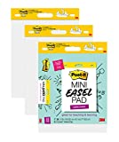 Post-it Self-Stick Mini Easel Pad, 15 in x 18 in, 20 Sheets/Pad, 3 Pads, Great for Virtual Teachers and Students (577-3PK)