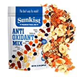 Sunkist® Antioxidant Trail Mix - Fruit, Nut and Seeds, Low Sodium, Gluten Free Snack with Papaya, Banana Chips, Pecans, Walnuts, Blueberries, Sunflower Seeds Premium Quality 13 oz Resealable Bag