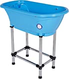 Flying Pig Pet Dog Cat Washing Shower Grooming Portable Bath Tub (Blue, 37.25"x19.25"x35.25")