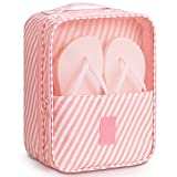 Shoe Bags for Storage,Mossio Shoe Pouch Weekend Bag Backpack Organizer Pink Striped