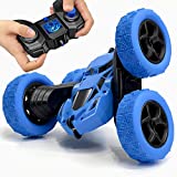 [2022 Latest] RC Remote Control Cars, Long Battery Life 4WD 2.4Ghz-Double Sided 360° Rotating RC Stunt Car with LED, High Speed Off-Road Car Toys Best Gift for 6 7 8 9 10 11 12 Years Old Boys Girls