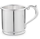 Cunill 3-Ounce Beaded Baby Cup, 2.12-Inch, Sterling Silver