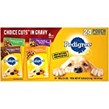 PEDIGREE Choice Cuts in Gravy Adult Soft Wet Meaty Dog Food Variety Pack, (24) 3.5 Oz. Pouches