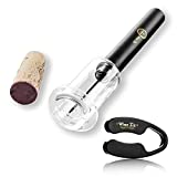 Wine Ziz Amazingly Simple Wine Opener with Foil Cutter Gift Set for Wine Lovers | Wine Pump Air Pressure Wine Bottle Opener Easy Cork Remover Corkscrew | Wine Bottle Openers (Black, 2)