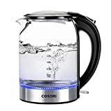 COSORI Speed-Boil Electric Kettle, 1.7L Water Boiler (BPA Free) Auto Shut-Off&Boil-Dry Protection, LED Indicator Inner Lid & Bottom, Black