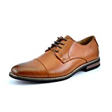 Bruno HOMME MODA ITALY PRINCE Men's Classic Modern Oxford Wingtip Lace Dress Shoes,PRINCE-6-BROWN,10 D(M) US