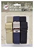 Rothco Military Web Belts (3 Pack), 54''