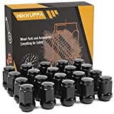 MIKKUPPA 1/2-20 Lug Nuts - Replacement for 1987-2018 Jeep Wrangler JK, 2002-2012 Jeep Liberty, 1993-2010 Jeep Grand Cherokee Aftermarket Wheel - 20pcs Black Closed End Solid Lug Nuts