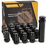 MIKKUPPA 23pcs 1/2-20 Lug Nuts Replacement for 1987-2018 Jeep Wrangler, 2002-2012 Jeep Liberty, 1993-2010 Jeep Grand Cherokee Aftermarket Wheel - Black Closed End Lug Nuts