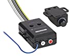Scosche LOC2SL Line Output Converter Adjustable Amplifier Add On Module for Car Stereo, 2-Channel Signal Sensing Speaker Wire to RCA Adapter with Remote Control Knob, Black