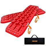 ORCISH Recovery Traction Boards Tracks Tire Ladder for Sand Snow Mud 4WD(Set of 2) (Bag, Red)