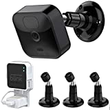 Blink Outdoor Camera Mount, 360 Degree Adjustable Mount with Blink Sync Module 2 Outlet Mount for All-New Blink Outdoor Indoor Security Camera System (Black, 3 Pack)