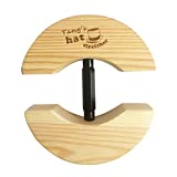 Tang's Wooden Hat Stretcher for Fitted Hats,Adjustable Turn Buckle Hat Stretcher .One Size Unisex Hat Shaper, Suits ForAll Hat (Black, Small)