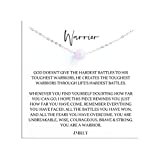 Breast Cancer Survivor Gifts for Women Chemo Care Package Fighter Sterling Silver Rose Quartz Necklace 18”