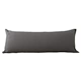 Evolive Ultra Soft Microfiber Body Pillow Cover/Pillowcases 21"x54" with Hidden Zipper Closure (Charcoal Grey, Body Pillow Cover 21"x54"