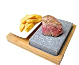 Black Rock Grill Lava Stone Grill Steak Set, Hot Cooking Rock Grill