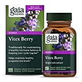Gaia Herbs Vitex Berry, Chasteberry, Hormone Balance for Women, Vegan Liquid Capsules, 60 Count