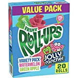 Betty Crocker Fruit Roll-Ups Fruit Flavored Snacks, Jolly Rancher, Variety Pack, 20 ct (Pack of 6)