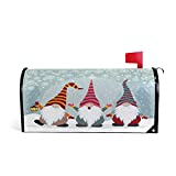 SUABO Christmas Mailbox Cover Cute Gnomes Oversize Magnetic Mailbox Covers Wraps for Christmas Home Yard Garden Decor