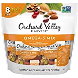 Orchard Valley Harvest Omega 3 Mix, Walnuts, Cranberries, Almonds, and Pistachios, 1 Oz Bags, 8 Ct