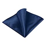 Allegra K Men's Pocket Squares Handkerchiefs Solid Color For Wedding Party One Size Navy blue