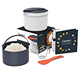 ZWIPPY Microwave Rice Cooker and Pasta Cooker with Built-in Colander - Versatile Cooking Options, Ideal for Dorm, Small Kitchen, Office or RV