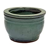 T-Trove 6in Round African Violet Self Watering Pot Jade Green