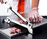 Moongiantgo Manual Frozen Meat Slicer Bone Cutter Ribs Chicken Cutter Stainless Steel Cutting Machine for Lamb Chops Pork Beef Fish Vegetable Meat Chopper (KD0265)