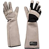 PetFusion Multipurpose Pet Glove for Grooming, Trips to Vet, Handling. [Puncture & Scratch Resistant, Water Resistant]. 12 Month Warranty for Manufacturer Defects Grey