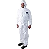 Tyvek Disposable Suit by Dupont with Elastic Wrists, Ankles and Hood (Extra-Large)