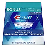 Crest 3D White Professional Effects Whitestrips 20 Treatments + Crest 3D White 1 Hour Express Whitestrips 2 Treatments - Teeth Whitening Kit