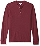 Amazon Brand - Goodthreads Men's Long-Sleeve Slub Thermal Henley, Burgundy, X-Large