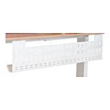 Stand Up Desk Store Under Desk Cable Management Tray Horizontal Computer Cord Raceway and Modesty Panel (White, 39")