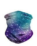 Constellations Galaxy Neck Gaiter Mask Full Face Covering - Cool Breathable Lightweight Fabric Mouth Gator for Men & Women iHeartRaves