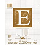 ROARING SPRING 5x5 Grid Engineering Pad, 20# Buff, 3 Hole Punched, 8.5" x 11" 100 Sheets, Buff Paper, Single (95182)
