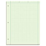 Ampad Engineer Pad, 5 Squares per Inch, 8.5" x 11", 200 Sheet Pad, Green (22-144)
