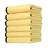 Dry Towel for Cars, （6PCS）Microfiber Extra Thick Cleaning Cloths,Car Drying Towel Scratch-Free Car Detailing Buffing Polishing Soft Super Absorbent Towel 800 GSM 12 in x24 in
