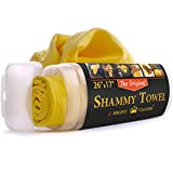 Premium Chamois Cloth for Car - 26”x17”- Original Car Shammy Towel + Storage Case - Super Absorbent - Scratch-Free Shammy Cloth for Car