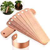 Hotop 30 Pieces 4.5 Inch Copper Plant Tags Long Copper Garden Labels Reusable Plant Tree Labels with 30 Pieces Copper Ties for Gardening Plants