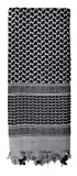 Rothco Shemagh Tactical Desert Scarf, Black/Grey