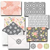 20 Pack 4x6 All Occasion Assorted Floral Blank Note Cards Greeting Card Bulk Box Set with Envelopes and Seal Stickers, Envelopes Stationary Boxed Set for Personalized Greetings