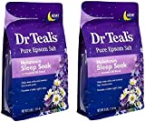 Dr. Teal's Melatonin Sleep Soak with Essential Oil Blend Pure Epsom Salt Soaking Solution 3lbs Pack of 2