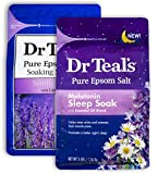 Dr Teal's Epsom Salt Bath Combo Pack (6 lbs Total), Soothe & Sleep with Lavender, and Melatonin Sleep Soak