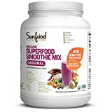 Sunfood Organic Superfood Smoothie Mix- Original Flavor | New Plant-Based Protein Blend (Pea, Hemp, Almond, Pumpkin) High Quality All-Natural Ingredients | Non-GMO, Vegan, Gluten Free- 2.2 lb Bulk Tub