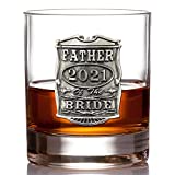 English Pewter Company 11oz Father Of The Bride Tumbler Old Fashioned Whisky Rocks Glass Personalised With Your Year – Perfect Wedding Party Gifts For Your Groomsmen – Gift Box [WD005]