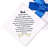Father of The Bride Handkerchief, Dad Wedding Gift from Daughter, Wedding Hankie for Bride's Father, Keepsake for Father(Dad)