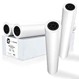 ACYPAPER Plotter Paper 24 x 150, CAD Paper Rolls, 20 lb. Bond Paper on 2" Core for CAD Printing on Wide Format Ink Jet Printers, 4 Rolls per Box. Premium Quality