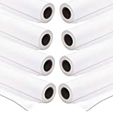 20lb Bond Paper - 8 Rolls at Bulk Pricing - 24" x 150' - 2" Core - 92 Bright White - Compatible with Inkjet Plotter Printers (HP Designjet, Canon & More)