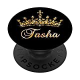 Tasha Name Crown Queen Princess Royal Design - Tasha PopSockets PopGrip: Swappable Grip for Phones & Tablets